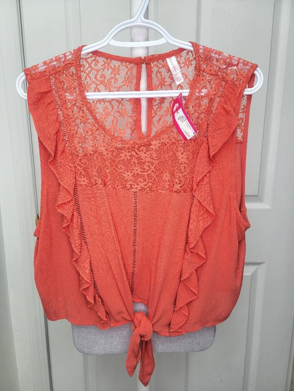 Xhiliration Sleeveless Blouse Size XL